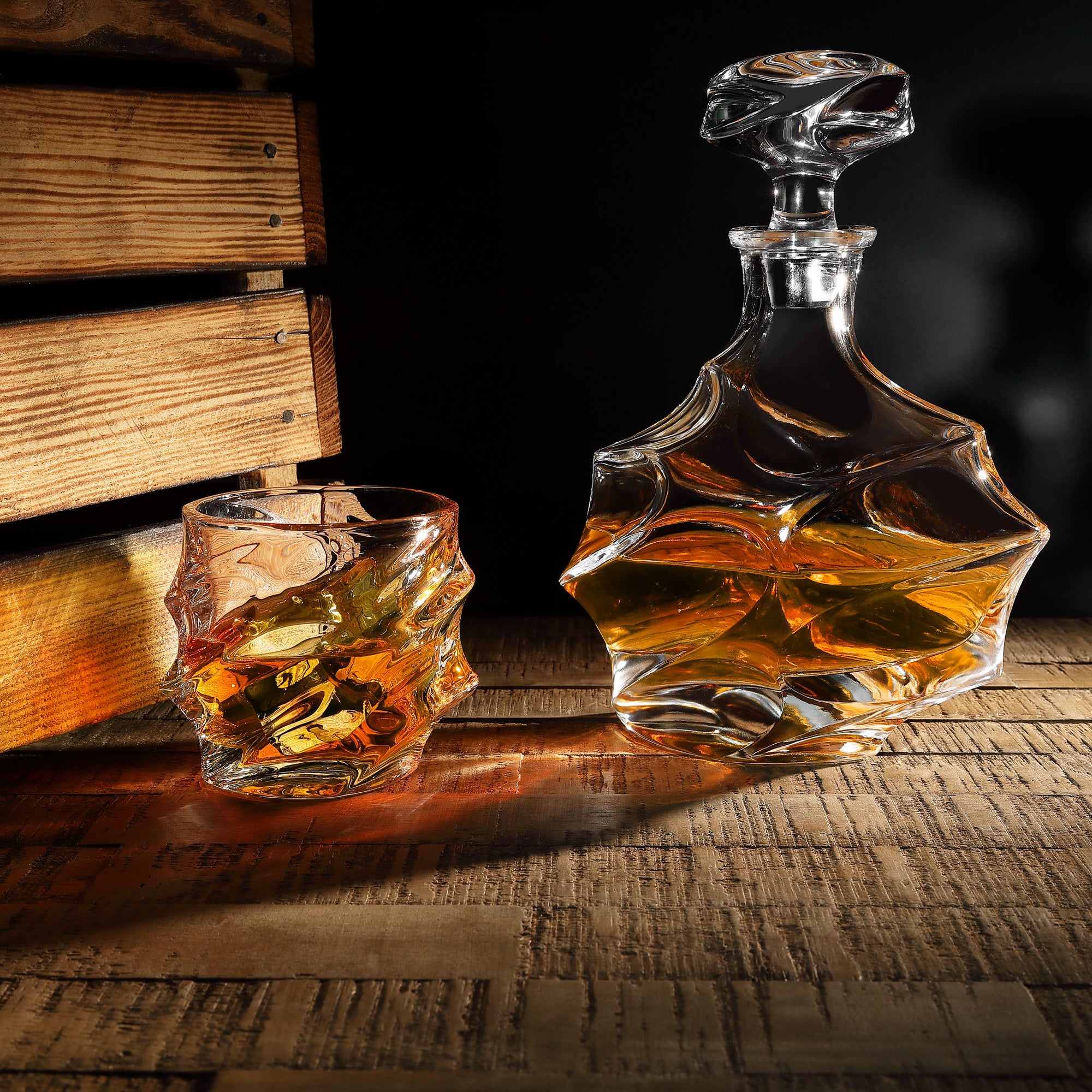 5-TLG Whisky Dekanter Set mit 4 Whiskygläser