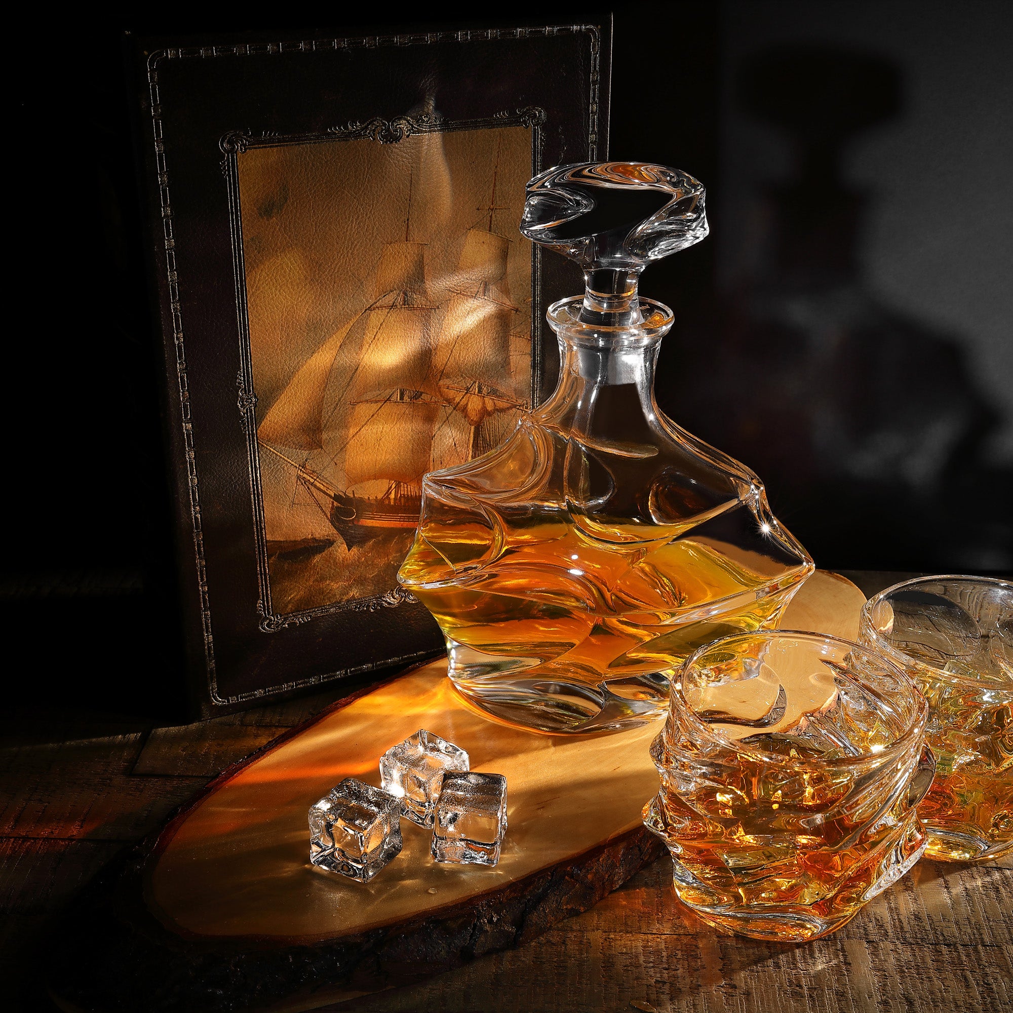 5-TLG Whisky Dekanter Set mit 4 Whiskygläser