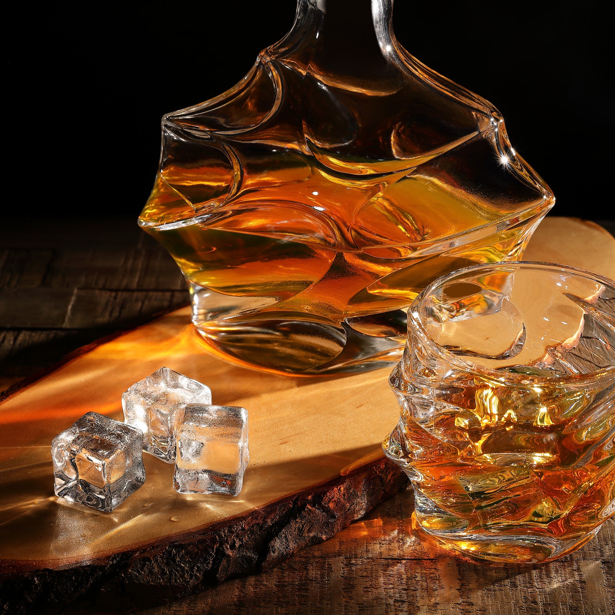 5-TLG Whisky Dekanter Set mit 4 Whiskygläser