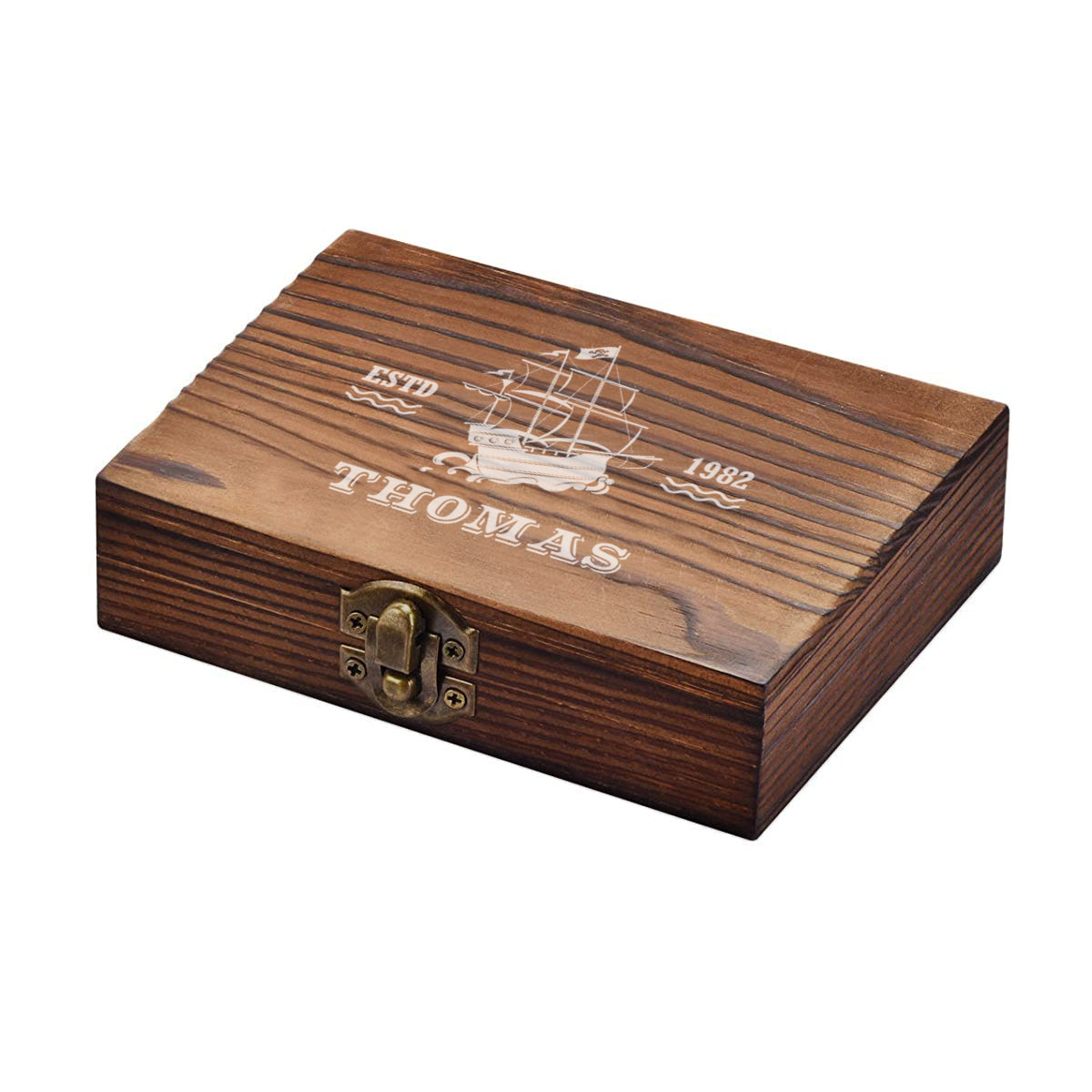 Whisky Kühlsteine Set 5-teilig mit Holzkiste und Whiskyglas graviert - ideal als Geschenk
