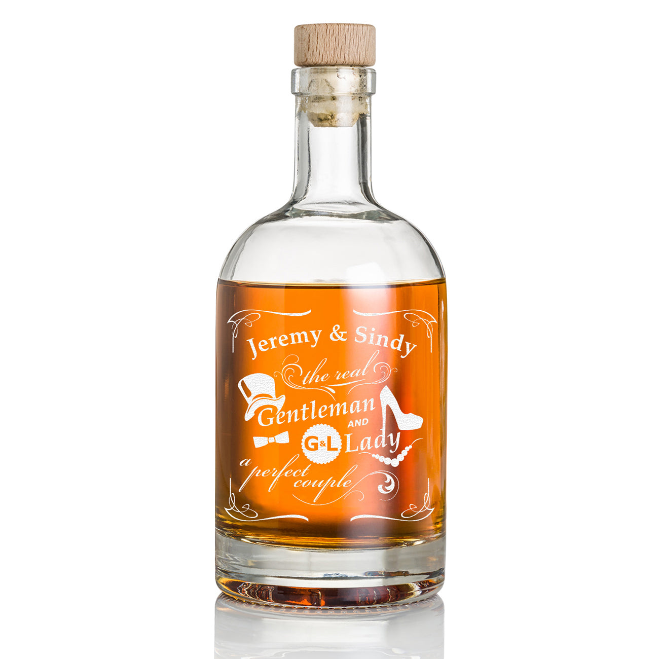Whisky Dekanter 700 ml mit Gravur als Geschenk für Paare