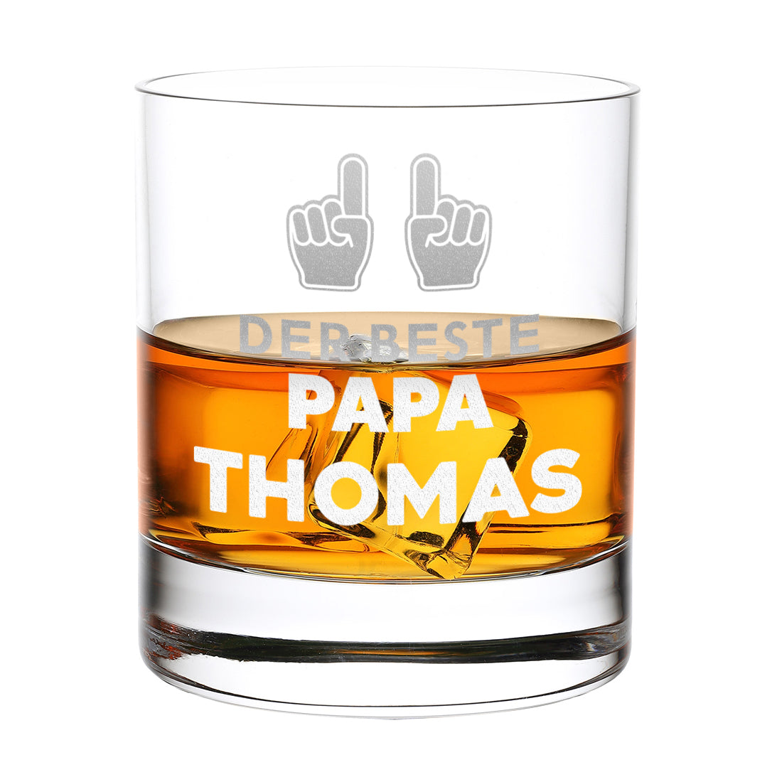Whiskyglas 320 ml mit Gravur zum Vatertag - Motiv "Der beste Papa"