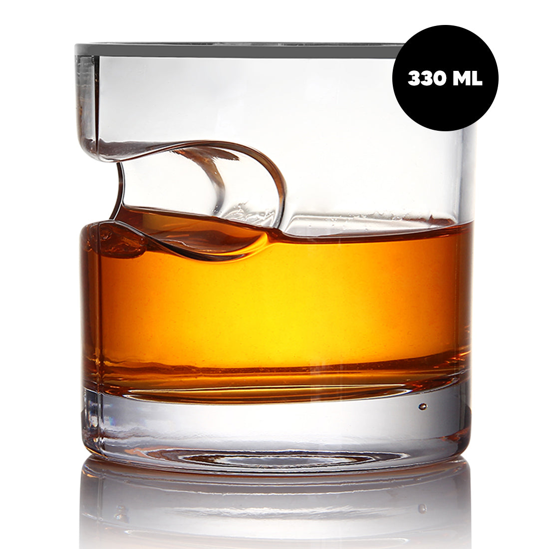 Whiskyglas 330 ml mit Zigarrenhalter für Genießer