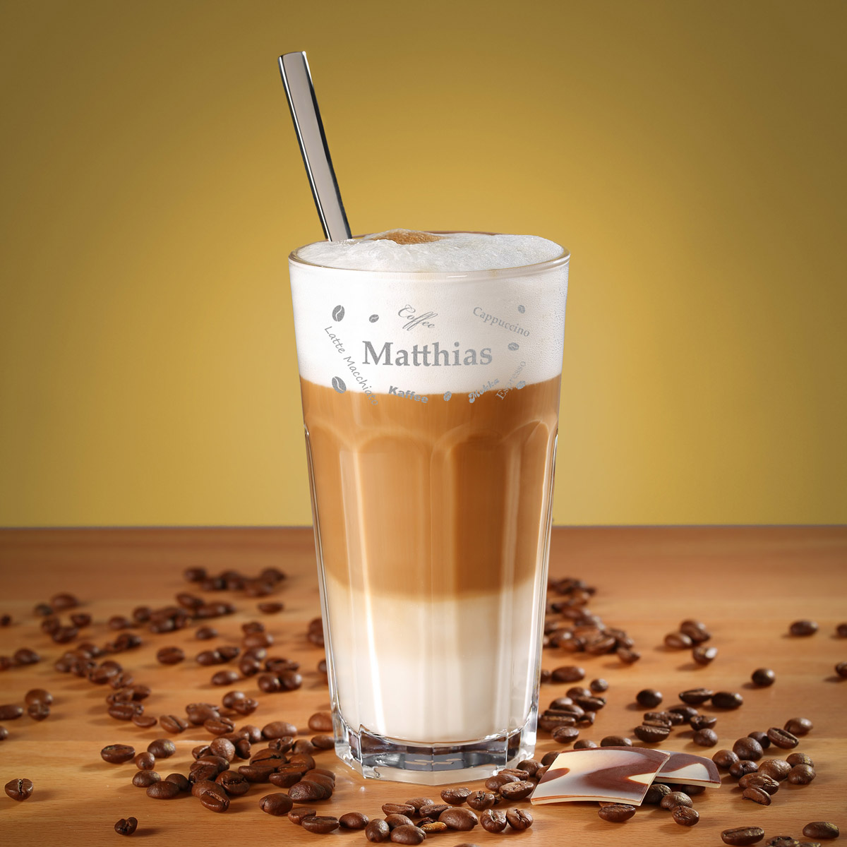 Latte Macchiato / Cappuccino Glas inkl. Gravur Motiv ...